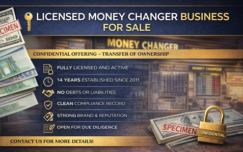 Licensed Money Changer for Transfer of Ownership
