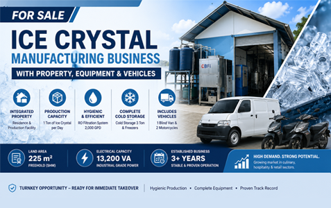 Integrated Ice Crystal Manufacturing Business & Residential Property
